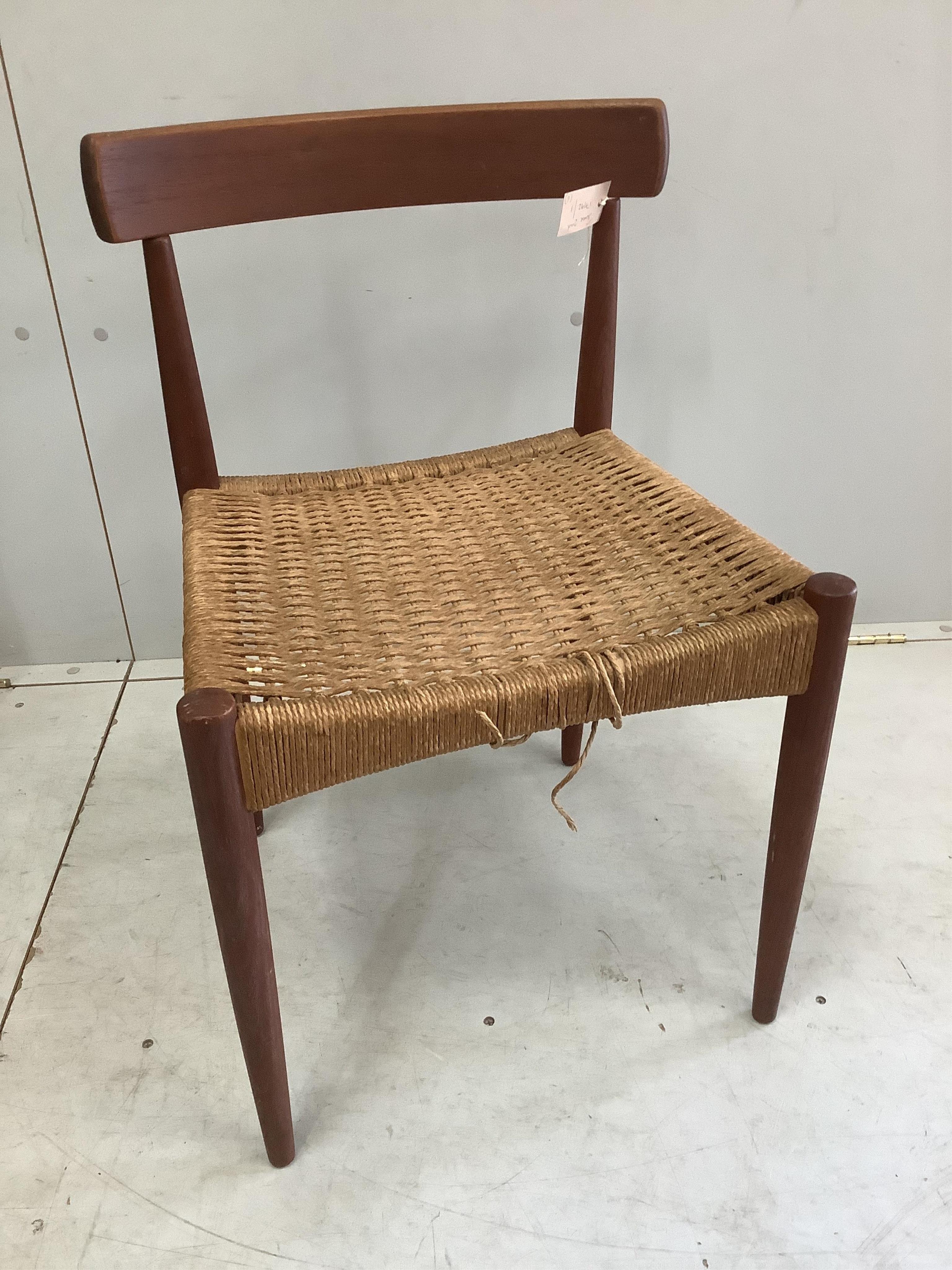 Arne Hovnand Olsen for Mogens Kold, a set of six dining chairs, width 48cm, depth 40cm, height 73cm